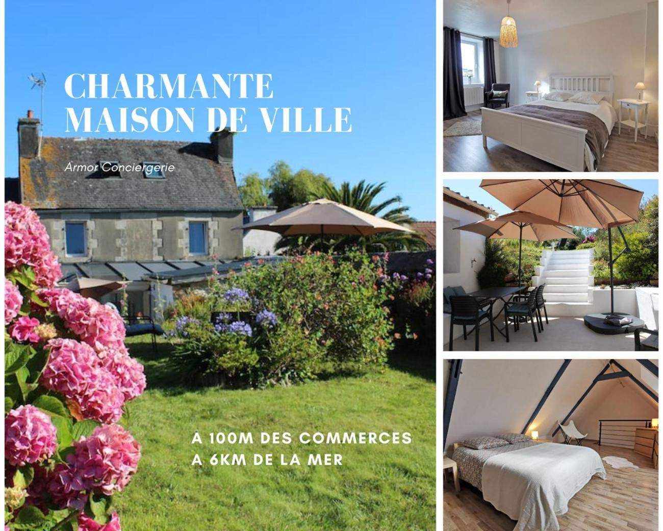 Charmante Maison De Ville A 6 Km De La Mer Lanmeur Exteriör bild
